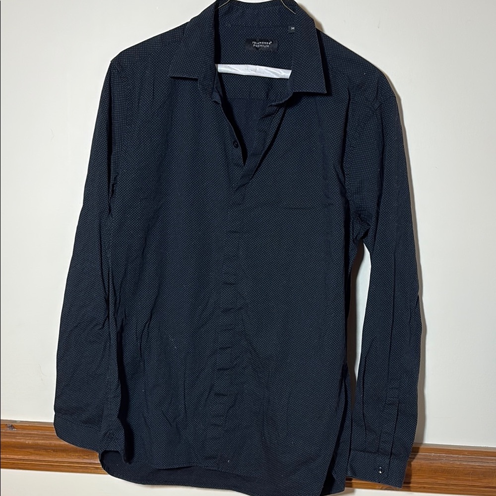 Stylish Navy Long Sleeve Shirt